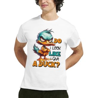 Do I Look Like I Give a Duck? Funny Unisex T-Shirt - Angry Duck Design, Novelty Funny Tee